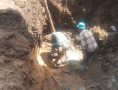 شكوى من انفجار ماسورة صرف صحى تتسبب فى انقطاع مياه الشرب عن البدرشين