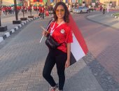 صور.. رنا سماحة تؤازر منتخب مصر أمام جنوب أفريقيا داخل استاد القاهرة