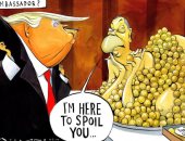 كاريكاتير التايمز يتناول أزمة سفير بريطانيا فى واشنطن مع ترامب