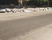 شكوى من تراكم القمامة بأول شارع فلسطين بمدخل المعادى