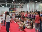 صور.. رئيس الجمباز يتابع التصفيات النهائية قبل المشاركة فى بطولة العالم