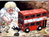 انتقادات واسعة للمرشح الأوفر لخلافة ماى بسبب أزمة داروش- ترامب (كاريكاتير)