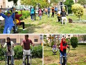 صور.. "هتخس ببلاش".. جامعة كفر الشيخ توفر 45 جهازا رياضيا بـ3 حدائق بالجامعة.. الطلاب تركوا صالات "الجيم" الخاصة واشتركوا فى برامج اللياقة البدنية.. رئيس الجامعة: هدفنا بناء مجتمع رياضى تنفيذا لتوجيهات الرئيس