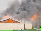 فيديو.. محاولات السيطرة على حريق ضخم بمحطة الطاقة الحرارية فى موسكو