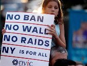 احتجاجات على تنفيذ قوانين الهجرة من قبل الحكومة الأمريكية فى نيويورك