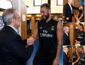 رئيس ريال مدريد يزور معسكر كندا.. ويوجه التحية للاعبين والوافدين الجدد