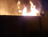 صور.. حريق يلتهم أخشاب وبوص بقطعة أرض خلف كلية دراسات دسوق بكفر الشيخ