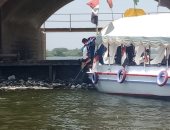  رفع طن ونصف مواد بلاستيكية من نهر النيل بالقناطر الخيرية 