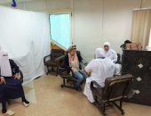 صور.. فحص قلب 154 من العاملين بالتأمين الصحى بالشرقية