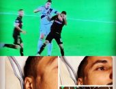 إبراهيموفيتش يكسر وجه لاعب ليبى بتدخل عنيف فى الدورى الأمريكى.. فيديو