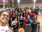 صور.. بعثة الجمباز الإيقاعى تصل القاهرة بعد المشاركة فى بطولة العالم