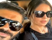 صور.. خالد سليم بصحبة درة فى كواليس مسلسل "بلا دليل"