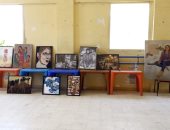 صور .. شاهد لوحات فنية بديعة فى مسابقة "إبداع مراكز الشباب" بالإسكندرية