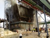 الحماية المدنية تسيطر على حريق مصنع أسمنت سوهاج دون حدوث خسائر بالأرواح