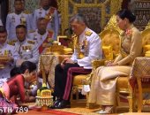 فيديو.. ملك تايلاند يتزوج عشيقته فى حفل زفاف أسطورى وبحضور زوجته