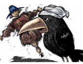 كاريكاتير الصحف السعودية.. الحوثى يلتهم "خيال مآته" الأمم المتحدة فى اليمن