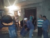 صور.. التحفظ على مواد وأدوات بناء تستخدم فى إنشاء عقار مخالف بالإسكندرية