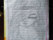 "جوداء" من المنيا تشارك برسوماتها عبر "صحافة المواطن"