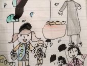 "أشخبط شخابيط".. طفل يشارك صحافة المواطن رسوماته