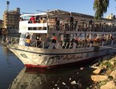 صور.. إقبال على المراكب النيلية واللانشات بالمنصورة فى ثانى أيام عيد الأضحى