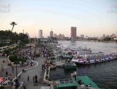 كورنيش النيل ملجأ المصريين للهروب من ارتفاع درجات الحرارة بعيد الأضحى
