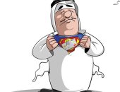 كاريكاتير الصحف السعودية .. مواطن تطاير مرتبه مثل سوبرمان فى آخر الشهر  
