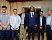 سفير مصر فى الكونغو يستقبل بعثة بيراميدز 