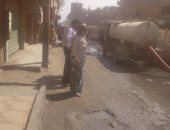 ارتفاع مستوى الصرف فى البلاعات يتسبب فى غرق شوارع الجبل الأصفر بالخانكة