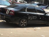 اضبط مخالفة.. سيارة بدون لوحات معدنية فى ميدان السكة الجديدة بالمنصورة