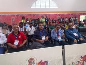 صور.. حطب والباسل يتوجهان لمتابعة محمد إيهاب فى منافسات رفع الأثقال