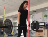 شاهد نور الشربينى تستعد لموسم الاسكواش الجديد فى "الجيم"