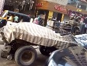 بالصور.. شكوى من اشغالات الطريق بمنطقة البراجيل باوسيم