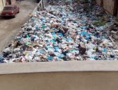 صورة.. تراكم القمامة فى شوارع العجمى بالأسكندرية