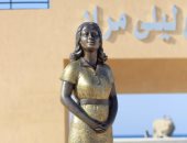 صور.. تثبيت تمثال ليلى مراد بشاطئ الغرام مرهون بقرار اللجنة الفنية والعلمية