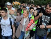 مئات الروس يتظاهرون فى موسكو للمطالبة بانتخابات حرة