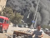 قارئ يشارك بصور لحريق ضخم لمصنع بأكتوبر