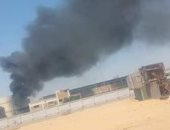 قارئ يشارك بصور لحريق مصنع أجهزة كهربائية بمدينة بدر