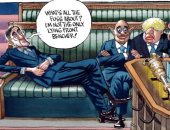 كاريكاتير التايمز البريطانية يسخر من رئيس مجلس العموم وحكومة جونسون