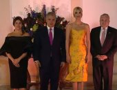 شاهد.. إيفانكا ترامب تتألق فى فستان أصفر  خلال لقاء رئيس كولومبيا