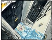 انهيار جونسون وخروجه من داونينج ستريت بسبب بريكست فى كاريكاتير "التايمز" 