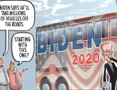 كاريكاتير USA Today يسخر من خطة بايدن لمواجهة تغير المناخ