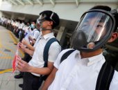 طلاب المدارس بهونج كونج يشكلون سلاسل بشرية بعد احتجاجات بمطلع الأسبوع