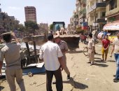 أمن القليوبية يشن حملة لإزالة الاشغالات ويحرر 884 قضية بشبين القناطر والخصوص