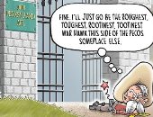 بولتون كاوبوى مطرود من البيت الأبيض.. كاريكاتير USA Today