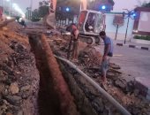 "مياه القناة" تنهى إصلاح خطوط 300مم و8 بوصة بمنطقتى السساتر وفنارة
