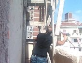 ايقاف 6 حالات بناء مخالف والتحفظ على مواد البناء بالإسكندرية