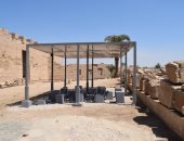 صور.. شاهد مظلات واستراحات معابد الكرنك لخدمة حركة السياحة