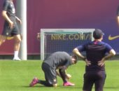 ميسي يقود مران برشلونة الأخير قبل موقعة بوروسيا دورتموند..فيديو