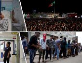 أحداث العالم هذا الأسبوع × 100 صورة.. التونسيون يدلون بأصواتهم فى انتخابات الرئاسة.. ورئيس الوزراء البريطانى يزور مستشفى جامعة ويسبس فى لندن.. ومظاهرات فى كشمير تتحول إلى أعمال عنف مع الشرطة الهندية