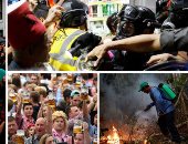 صور.. العالم هذا الصباح.. اشتباكات عنيفة بين الشرطة والمتظاهرين فى هونج كونج.. مظاهرات ضد تشريع الإجهاض بالإكوادور.. تواصل عمليات إخماد حرائق الغابات فى بوليفيا.. وانطلاق مهرجان البيرة فى دورته الـ186 بألمانيا